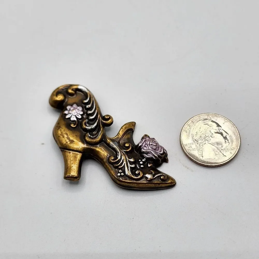Victorian Edwardian slipper brooch